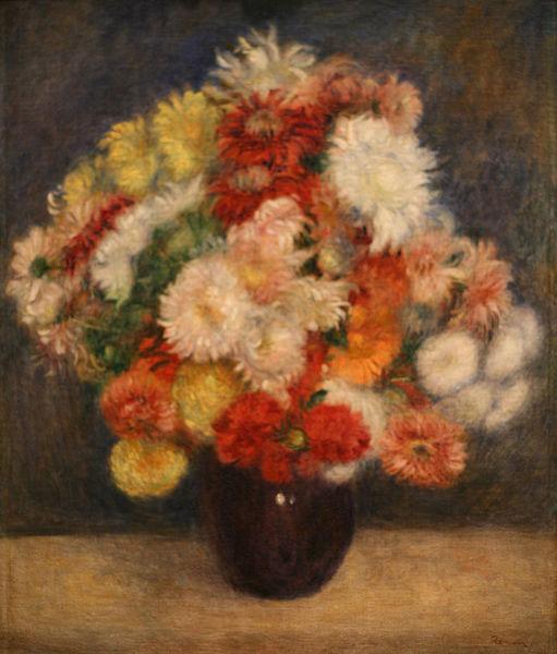 Pierre Auguste Renoir Bouquet of Chrysanthemums oil painting image